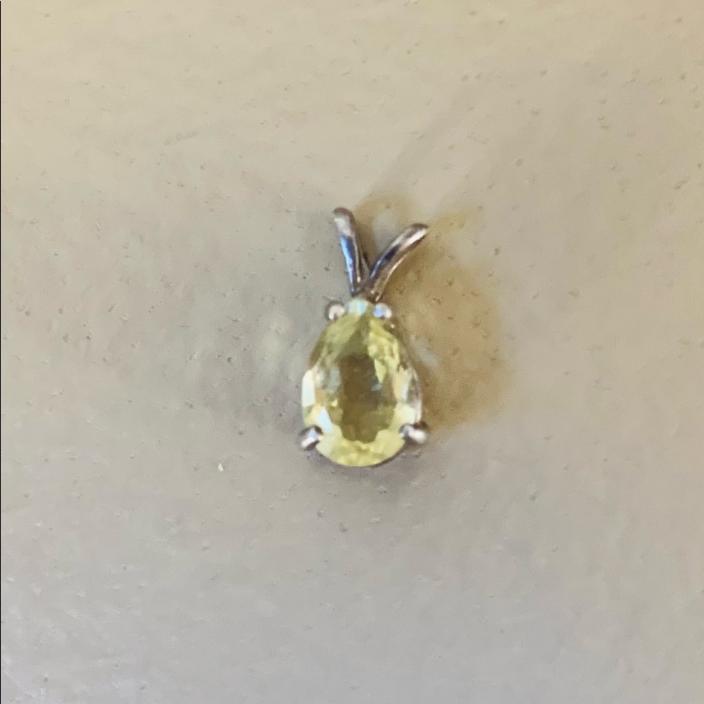 Sterling Silver and Golden Citrine Pendant